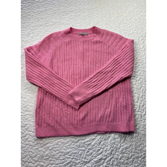 Cyrus Pink Knit Ribbed Crewneck Pullover Stretchy Sweater size Medium - Picture 1 of 6